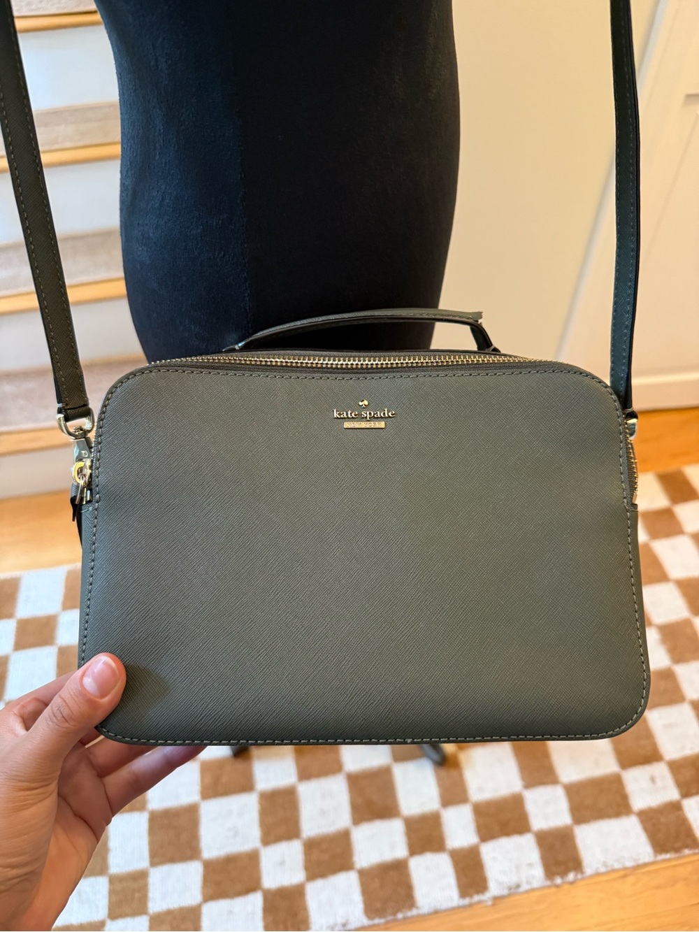 Kate Spade New York Purse | Olive Green Leather Crossbody
